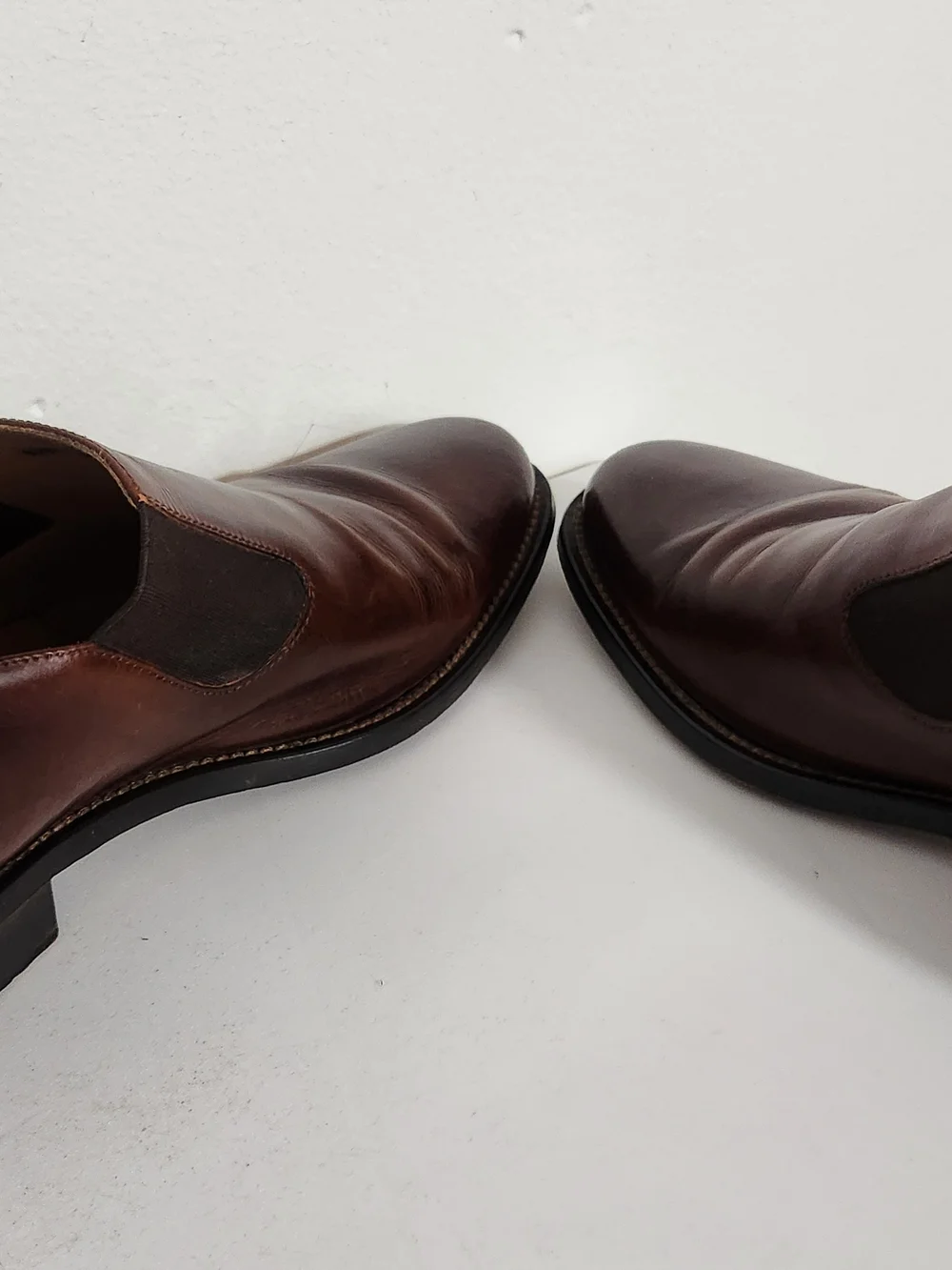 Johnston & Murphy Brown Leather Dress Loafers Size 10 Made in Italy
